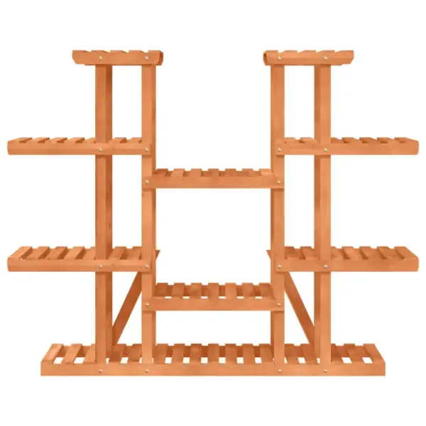 Mitmetasandiline lillealus nulupuidust, pruun, 110 x 25 x 110,5 cm – 4