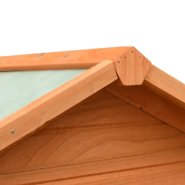 Puidust välilinnupuur veekindla katusega, pruun/roheline, 125,5 x 59,5 x 164 cm – 7