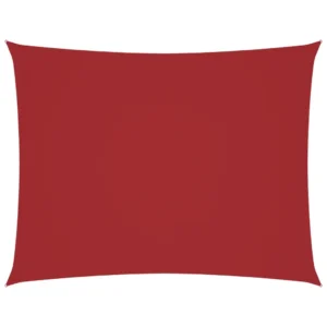 Veekindel ristkülikukujuline päikesepuri, punane, 2,5 x 3,5 m, PU-kattega oxford-kangas