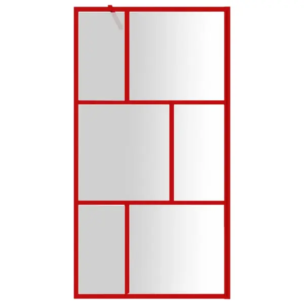Dušisein ESG turvaklaasist, punane raam, reguleeritav 98–100 x 195 cm – 3