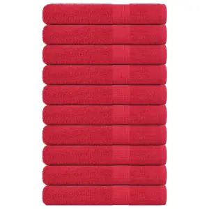 Saunarätikud FROGN, 10 tk, punane, 80 x 200 cm, 100% puuvill, 360 g/m²