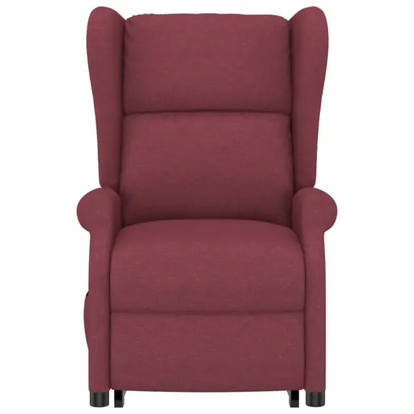 Püsti tõusmist toetav massaažitool tõstefunktsiooniga, veinipunane kangas – 4