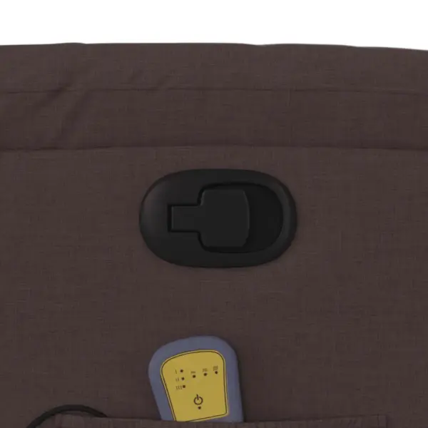 Püstitõusu abiga lamav massaažitool 6-punkti vibratsiooniga, tumepruun kangas – 12