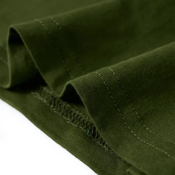 Pikkade varrukatega puuvillane lastesärk kiivri trükiga, tume khaki, suurus 116 – 6