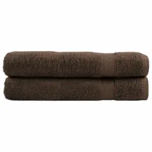 Pehmed puuvillased rätikud SOLUND, 2 tk, pruun, 100 x 200 cm, 600 gsm