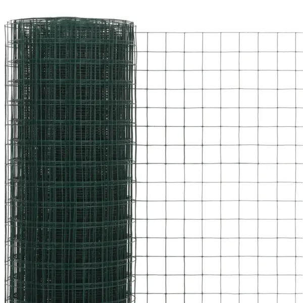 PVC-kattega kanade traataed, tsingitud teras, roheline, 10 x 1,5 m – 3