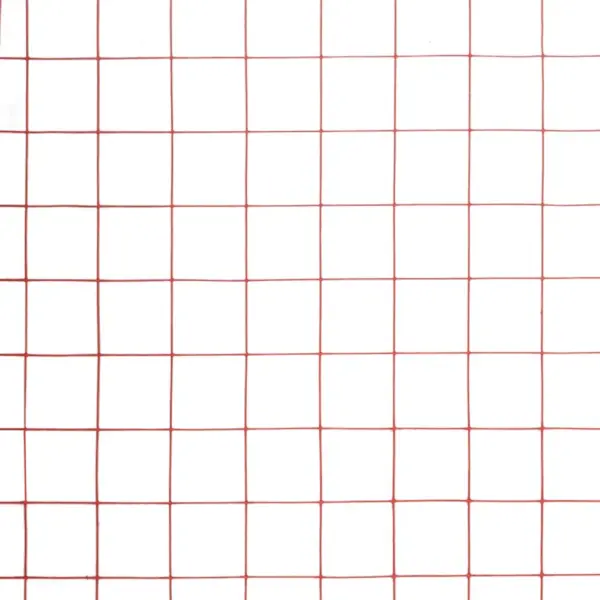 PVC-kattega kanatraatvõrk, teras, punane, 10 x 1 m, võrgusilm 12 x 12 mm - 4