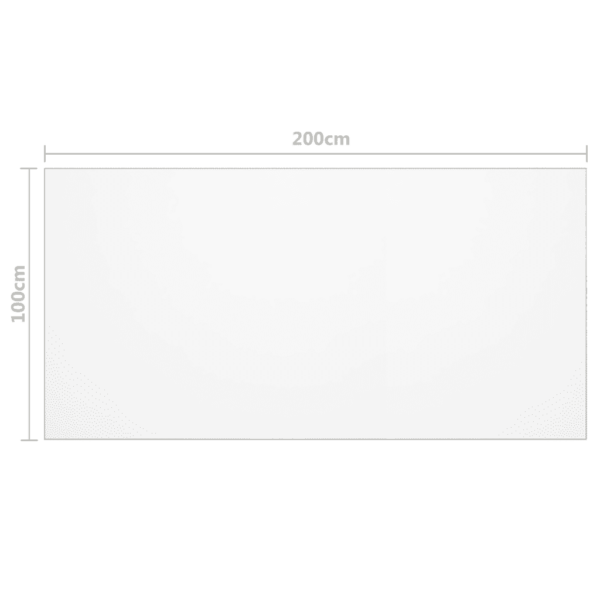 Matt läbipaistev PVC lauakaitsematt, kriimustus- ja veekindel, 200 x 100 cm, 1,6 mm – 6