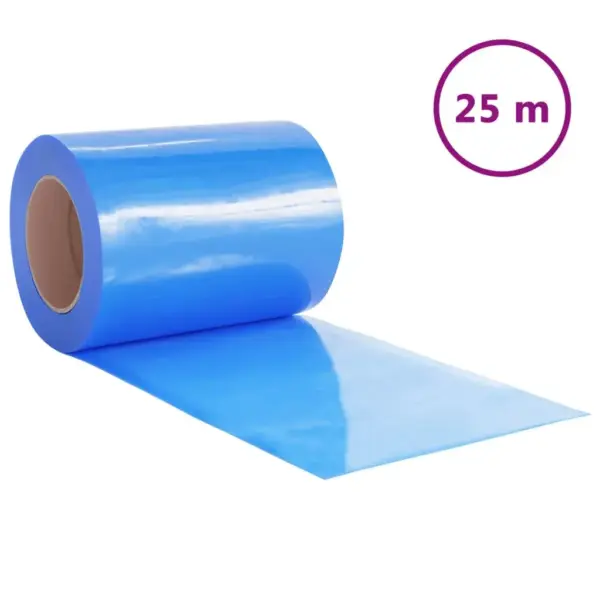 PVC ribauksekardin rullina, sinine, 300 mm x 2,6 mm, 25 m – 2