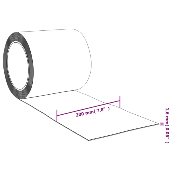 PVC uksekardina ribarull, punane, 200 mm x 1,6 mm, 10 m – 7