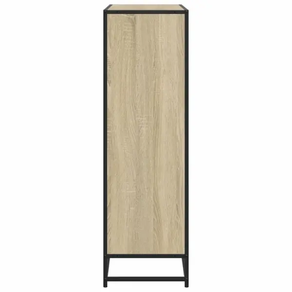 Raamaturiiul 9 avatud sektsiooniga, Sonoma tamm, metallraamiga, 97,5 x 33 x 107,5 cm – 5