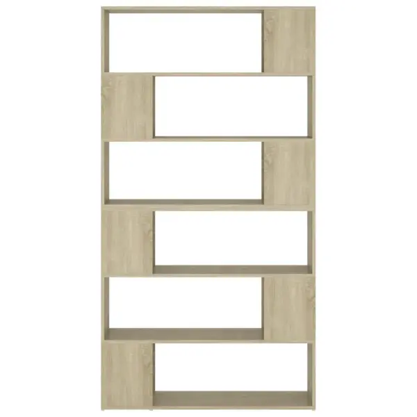 Raamaturiiulid ja ruumijagajad, 2 tk, sonoma tamme tooni tehispuit, 100 x 24 x 188 cm – 5