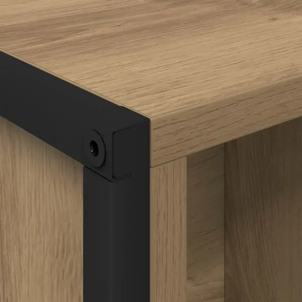 Tööstusliku stiiliga raamaturiiulid, 2 tk, artisan tamm, tehispuit, 99,5 x 30 x 108 cm, 6 uksega – 9