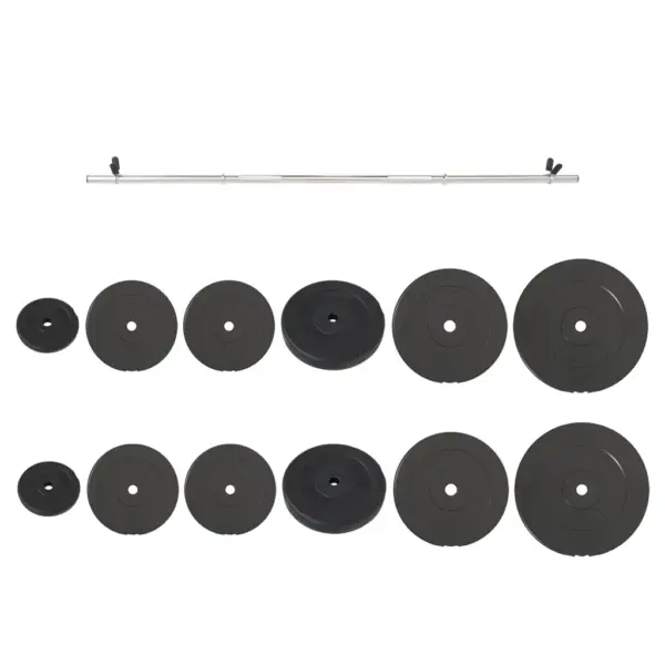 Raskuskangikomplekt ketastega, 90 kg, must, 140 cm kang – 2