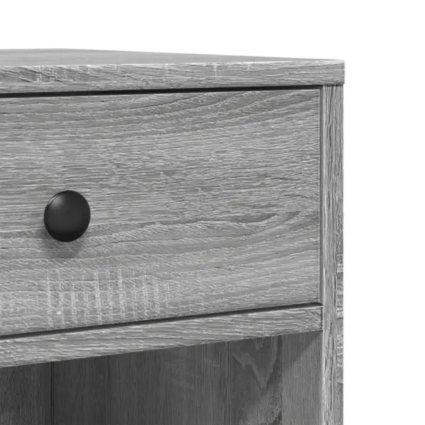 Ratastega printerialus hoiuriiulitega, hall Sonoma tamm, tehispuit, 60 x 48 x 68,5 cm – 8