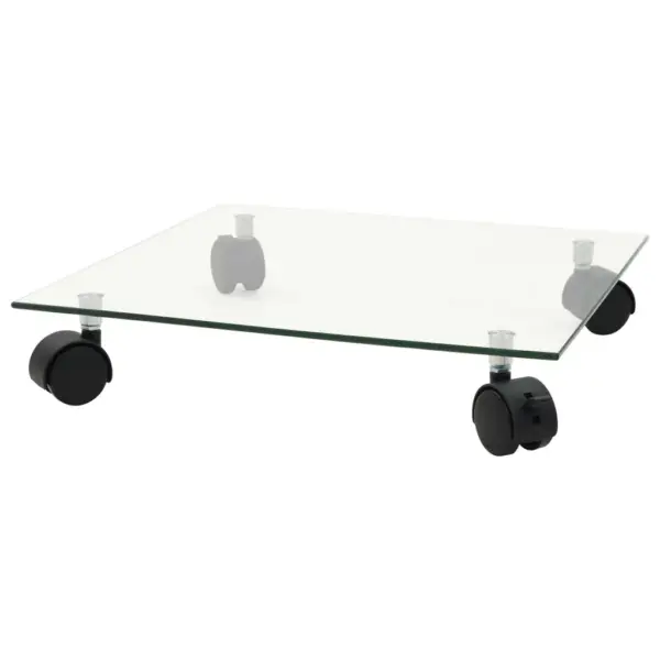 Ratastega kandiline taimealus, 4 tk, karastatud klaas, 35 x 35 cm – 2