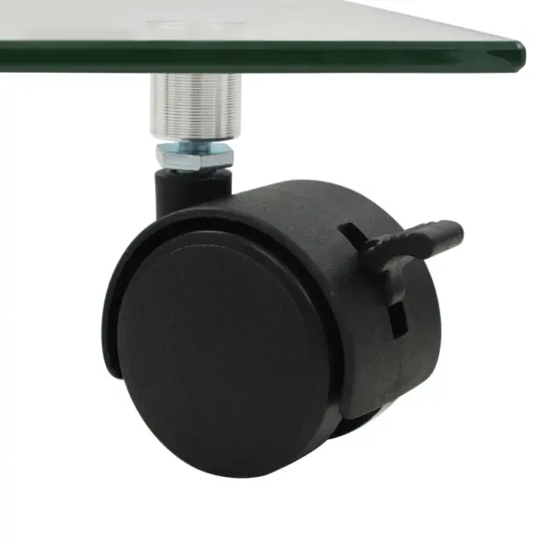 Ratastega kandiline taimealus, 4 tk, karastatud klaas, 35 x 35 cm – 5