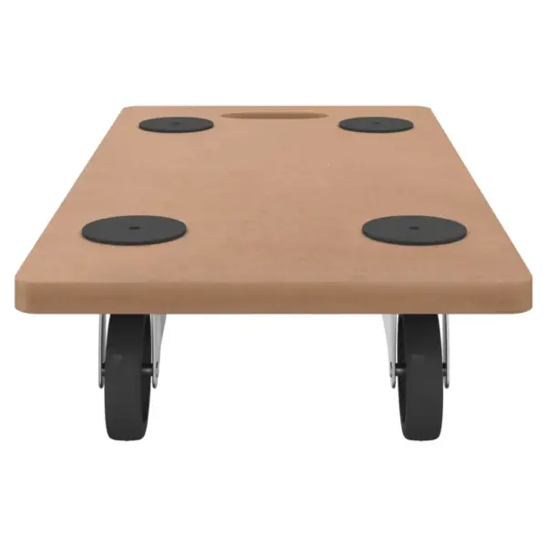 Ratastega transpordialused libisemisvastaste patjadega, 6 tk, tehispuit, 57,5 x 29 cm – 4