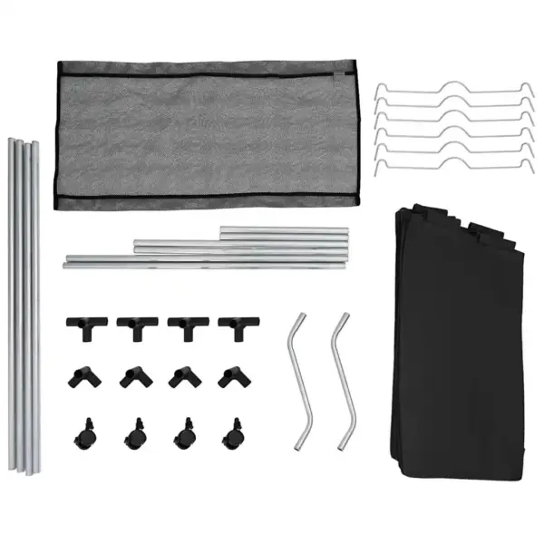 Ratastel pesusorteerija 3 kotiga, must, terasraam – 8