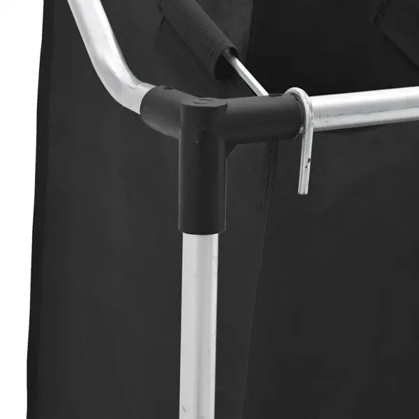 Ratastel pesusorteerija 3 kotiga, must, terasraam – 10