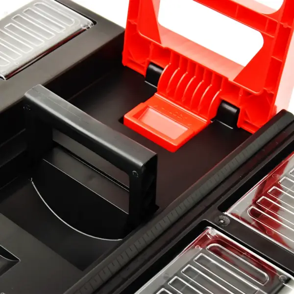 Ratastel tööriistade organiseerimiskäru organiseerijatega kaanel, must ja oranž, plast, 45 x 36 x 90 cm – 6