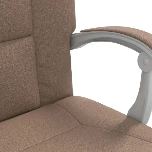 Reguleeritav kontoritool lamamisfunktsiooniga, pruun kangas – 8