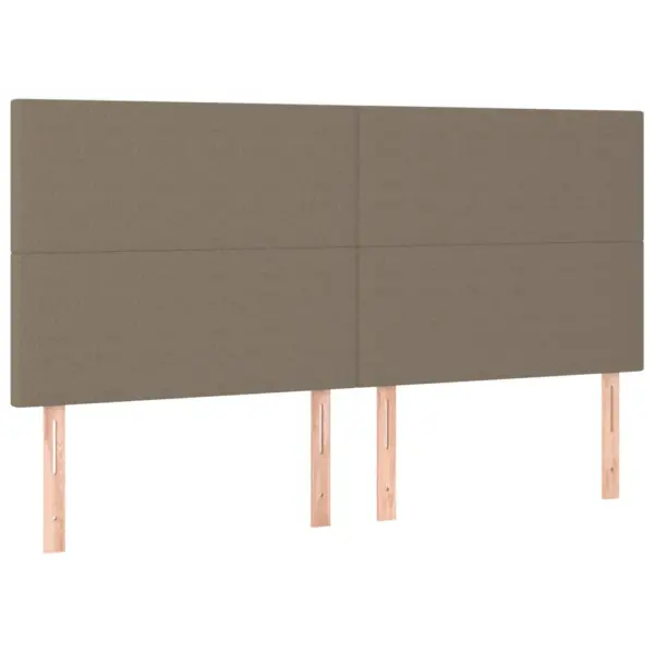 Reguleeritav taupe kangast polsterdatud voodipeats, 200 x 5 x 118/128 cm – 2