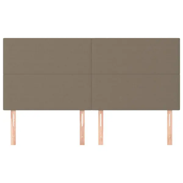 Reguleeritav taupe kangast polsterdatud voodipeats, 200 x 5 x 118/128 cm – 3
