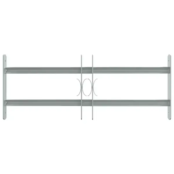 Reguleeritavad akende turvatrellid, tsingitud teras, hõbedane, 2 põiktrelliga, horisontaalne, 300 x 500–650 mm – 2