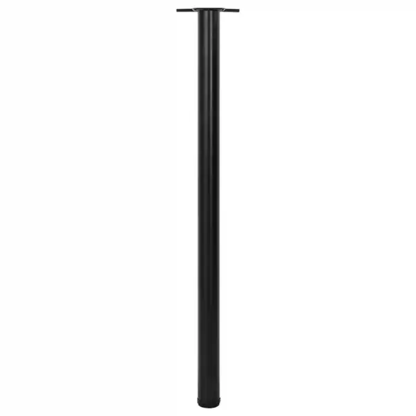 Reguleeritavad mustad lauajalad, 4 tk, rauast toru, 110 cm – 3