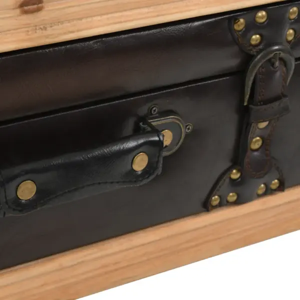 Retrostiilis kuusepuidust kohvilaud kohvridisainiga sahtlitega, pruun, 110 x 55 x 50 cm – 7