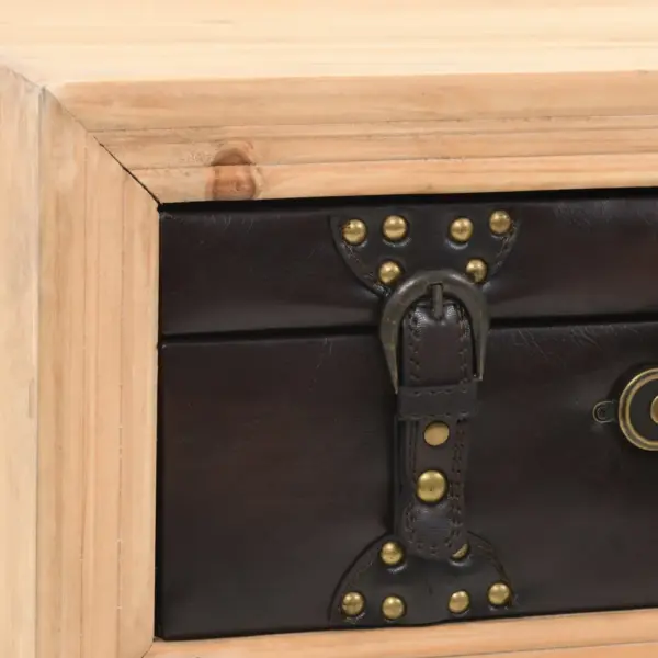 Retrostiilis kuusepuidust kohvilaud kohvridisainiga sahtlitega, pruun, 110 x 55 x 50 cm – 8