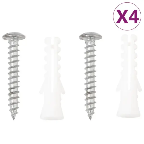 Rippkorvide seinakinnitused koos riputatavate taimepottidega, 4 tk, must pulbervärvitud teras, Ø 40 cm – 6