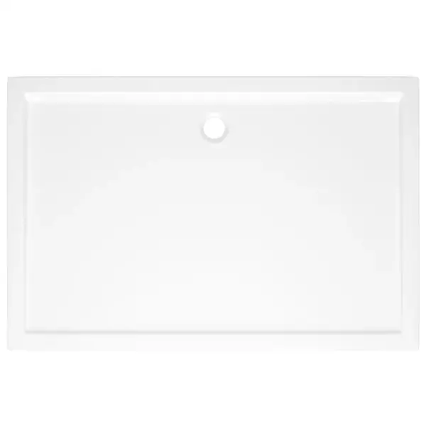 Ristkülikukujuline dušialus madala lävega, klaaskiust tugevdusega ABS, valge, 80 x 120 cm – 5