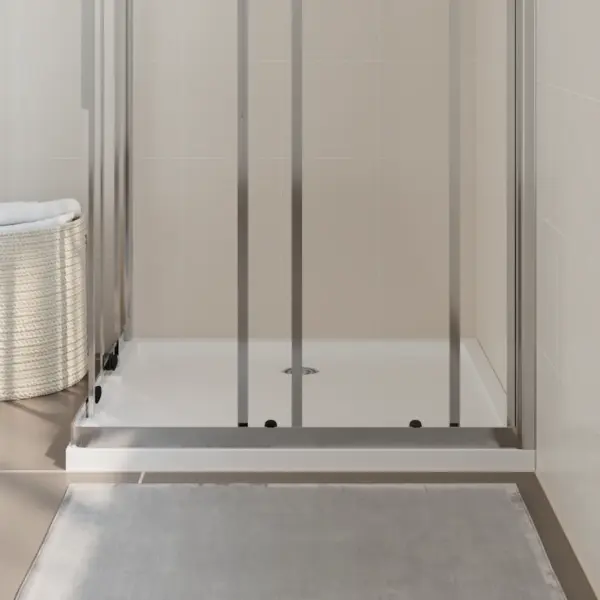 Ristkülikukujuline dušialus madala lävega, ABS, valge, 80 x 90 cm – 3