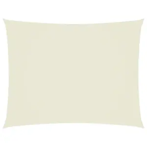 Veekindel ristkülikukujuline oxford-kangast päikesepuri, kreemjasvalge, 3,5 x 5 m