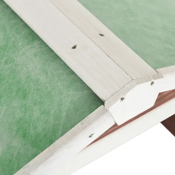 Robotniiduki garaaž täiskuusepuidust, pruun-valge, 72 x 87 x 50 cm – 7