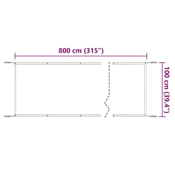 Rõdu privaatsussirm, veekindel Oxfordi kangas, beež, 100 x 800 cm – 6