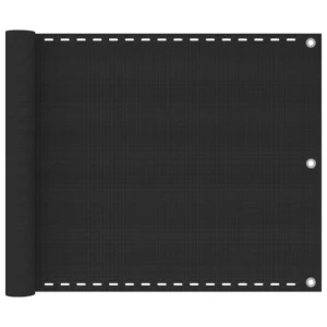 Tuult läbilaskev HDPE rõdu privaatsusvõrk, antratsiithall, 75 x 300 cm