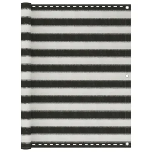 HDPE rõdusirm privaatsuseks, 120 x 300 cm, antratsiithall ja valge