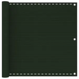 Rõdusirm privaatsuseks, tumeroheline HDPE, 90 x 500 cm