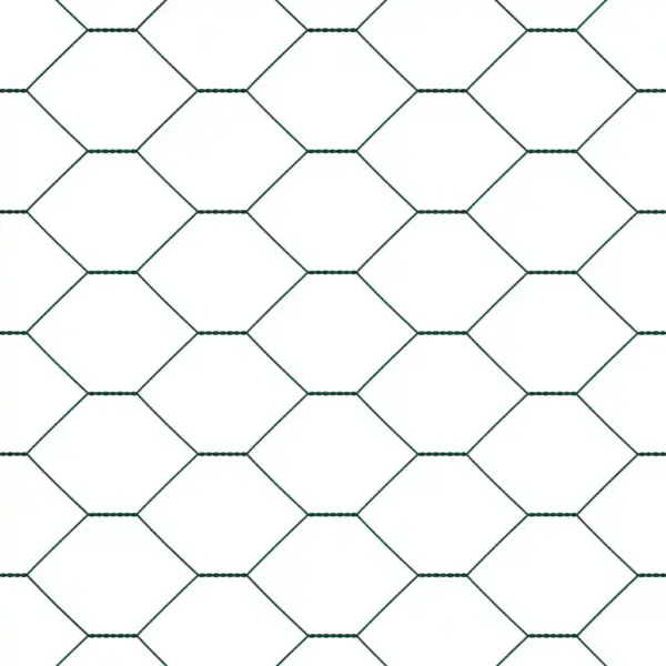 Roheline aiavõrgu ja postide komplekt, teras ja PVC, 10 x 1,2 m, 50 mm silmaga – 11