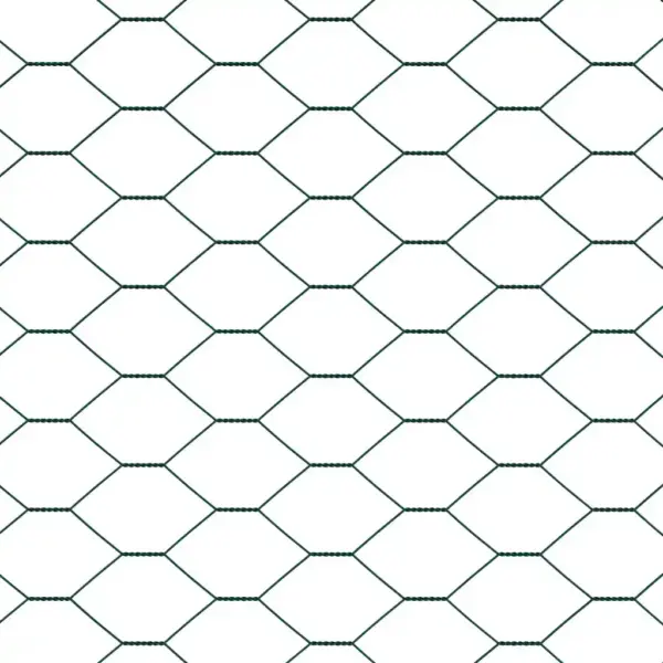 Roheline aiavõrgu ja postide komplekt, teras ja PVC, 10 x 0,8 m, 36 mm silmaga – 11