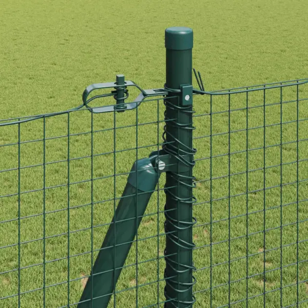 Roheline aiavõrgu komplekt teraspostidega, PVC-kattega, 25 x 1,4 m, 25 x 25 mm võrk – 5