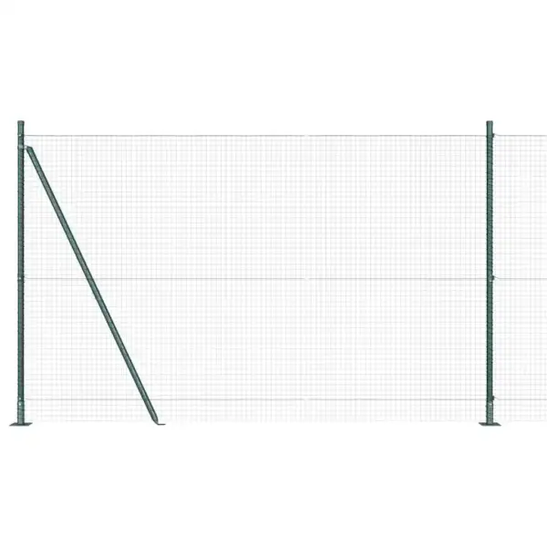 Roheline aiavõrgu komplekt teraspostidega, PVC-kattega, 25 x 1,4 m, 25 x 25 mm võrk – 8