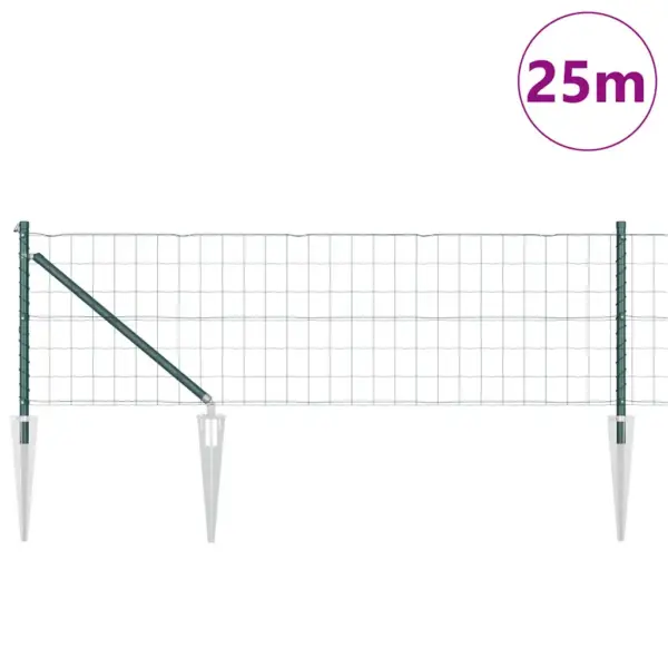 Roheline euroaed postidega, 0,8 x 25 m, teras ja PVC – 3
