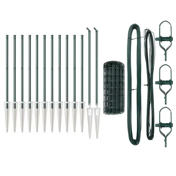 Roheline euroaed postidega, 0,8 x 25 m, teras ja PVC – 5