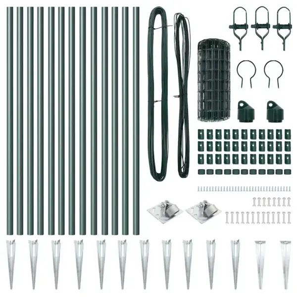 Roheline euroaed postidega, 0,8 x 25 m, teras ja PVC – 6