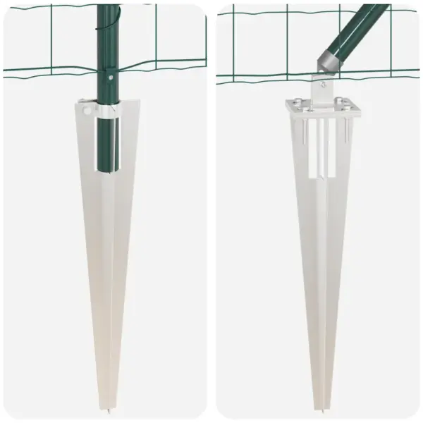 Roheline euroaed postidega, 0,8 x 25 m, teras ja PVC – 9