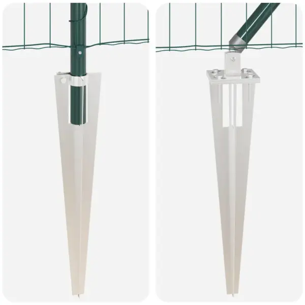 Roheline euroaia komplekt postide ja tarvikutega, teras ja PVC, 1,5 x 10 m – 9